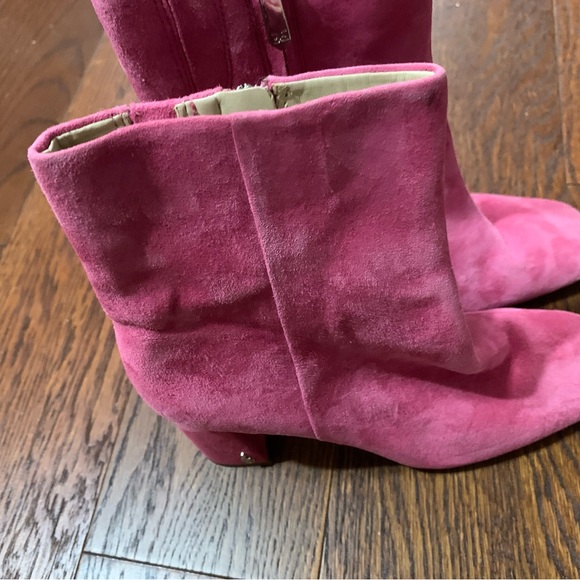 Sam Edelman Pink Suede Heeled Boots - Picture 5 of 7
